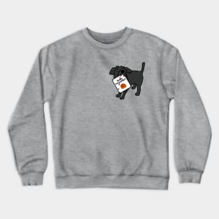 Small Vampire Dog with Halloween Horror Card Crewneck Sweatshirt